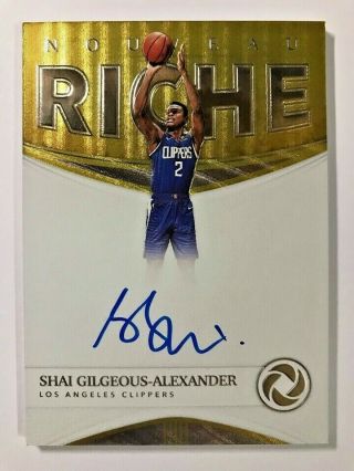2018 - 19 Panini Opulence Nouveau Riche Autograph Shai Gilgeous - Alexander 63/99