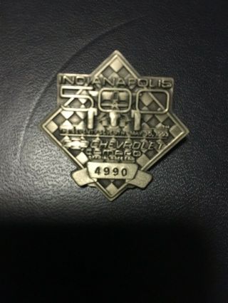1993 Indy 500 Bronze Pit Badge From The Mears Family