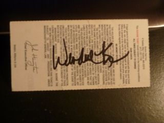 Wendell Kim Signed Boston Red Sox Ticket Stub 1998 Vs.  Mariners Autograph