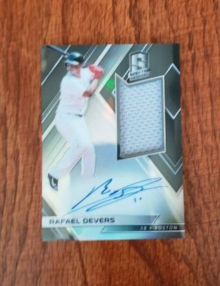 2018 Panini Chronicles Rafael Devers Jersey Autograph Rc Red Sox Sp Spectra