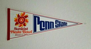 1987 Penn State Fiesta Bowl 30 Inch Football Pennant Flag Sunkist Nittany Lions