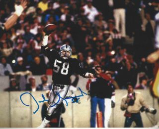Oakland Raiders Jack Squirek Autographed Color Td Celebration 8x10 Photo