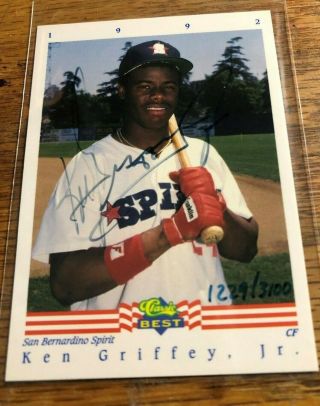 Ken Griffey Jr.  Rc 1992 Classic Best 1229/3100 Auto Baseball Card