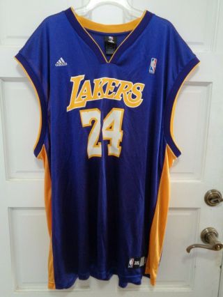Los Angeles Lakers Kobe Bryant 24 Nba Adidas Jersey Size 3xl