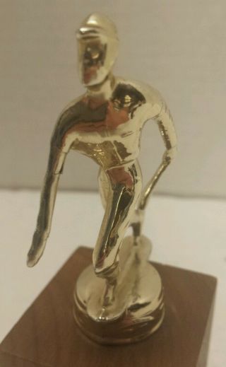 Vintage 60 ' s - 70 ' s Metal Player Baseball Trophy 5