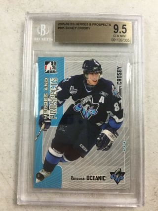 2005 - 06 In The Game Heroes & Prospects Sidney Crosby Rookie Card Bgs 9.  5