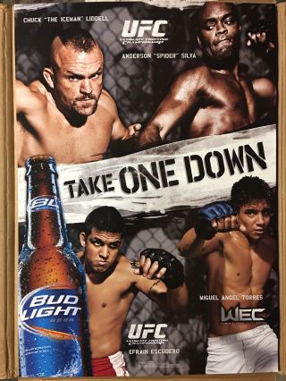 2 Different Promotional Ufc Posters From Bud Light