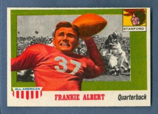 1955 Topps Football All - American Frankie Albert 67 Stanford Verygood