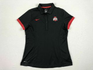 Nike Ohio State Buckeyes - Black Dri - Fit Polo Shirt (xl) -