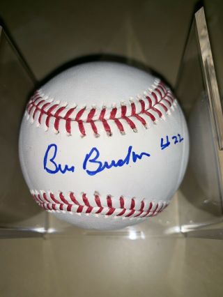 Bill Buckner Autograph Signed Romlb Baseball Red Sox Chicago Cubs