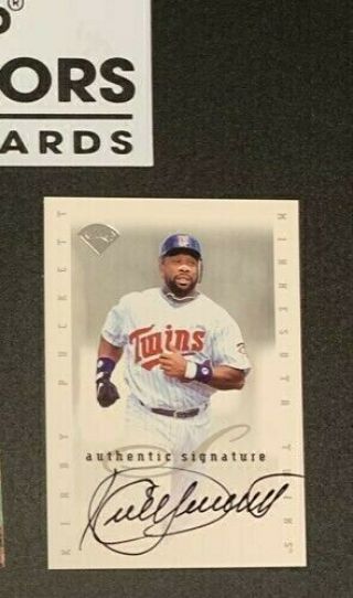 1996 Leaf Signature Extended Kirby Puckett Autograph Sp/1000