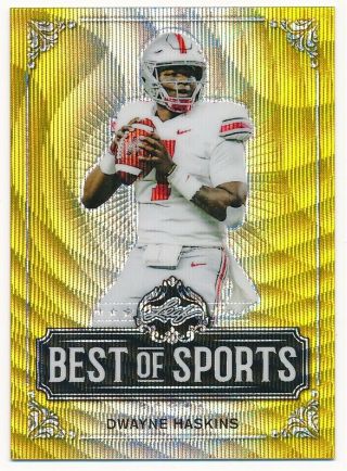 Dwayne Haskins 2019 Leaf Best Of Sports Rc Rookie Gold Ohio State Sp 1/1
