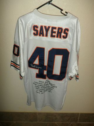 Gale Sayers Chicago Bears 40 Football Mitchell & Ness Hall Of Fame Jersey Sz 54