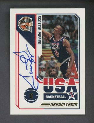 2010 - 11 Panini Usa Basketball Dream Team Scottie Pippen Hof Auto /49