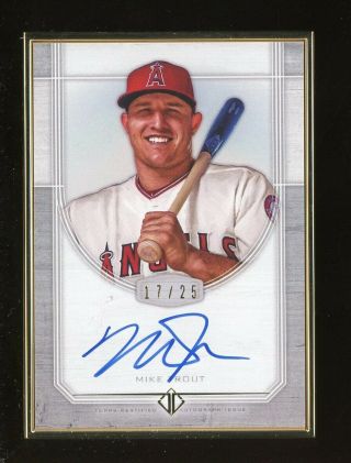 2017 Topps Transcendent Framed Mike Trout Signed Auto 17/25 Angels
