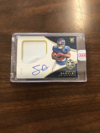2018 Limited Saquon Barkley Giants Rpa Rc Rookie Patch Auto 32/99
