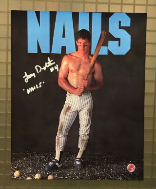 Lenny Dykstra " Nails " Signed 8x10 Photo Autographed Auto W/ Hologram Mets