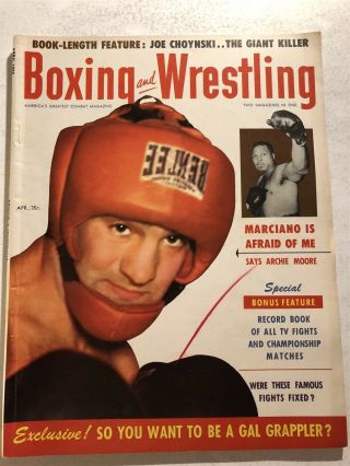 1955 Boxing Wrestling Rocky Marciano Vs Archie Moore Heavyweight Championship