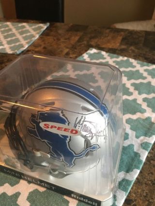 Sports Memorabilia Signed Stafford Helmet.  Proven Authenticity.  Lions Letter