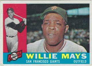 1960 Topps Willie Mays 200 Baseball Card Vg (wrinkle) Giants Hof