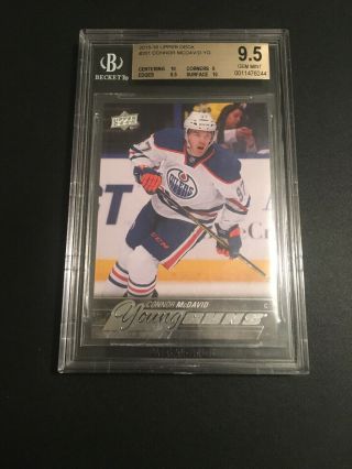 2015 16 Upper Deck Young Guns Connor Mcdavid Rc Rookie 201 Bgs 9.  5 W2/10 Subs