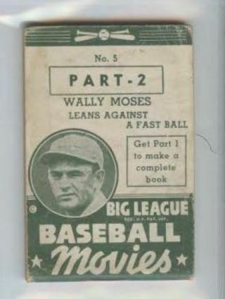 1937 Goudey Big League Thum Movie R326 5 - 2 Wally Moses Philadelphia A 