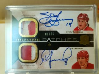 Steve Yzerman & Igor Larionov 2010 - 11 The Cup Dual Patch/auto 6/35 Red Wings