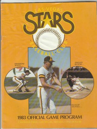 Las Vegas Stars Baseball Club1983 Game Program (first Year Team)