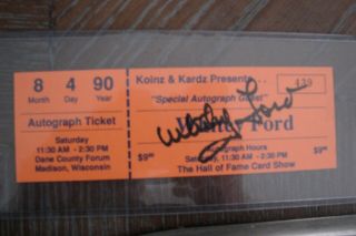 Whitey Ford Autograph Ticket