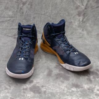 Under Armour Notre Dame Fighting Irish Mens Basketball Shoes Size 15 Blue Gold