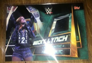 2019 Wwe Topps Slam Attax Universe Becky Lynch Authentic T - Shirt Relic 1:1098