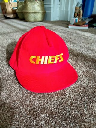 Vintage Nfl Kansas City Chiefs Corduroy Hat Trucker Snapback
