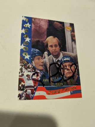 Craig Patrick 1995 - 96 Signature Rookies Miracle On Ice 1980 44 Autographed Hof