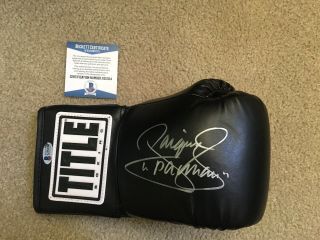 Manny “pacman” Pacquiao Signed Autographed Auto Title Boxing Glove Bas G55354