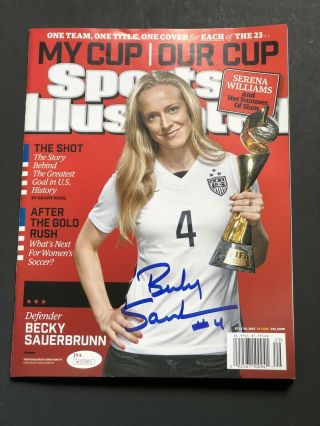 Becky Sauerbrunn Signed 2015 Sports Illustrated Women`s World Cup Soccer Jsa