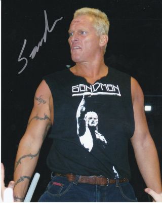 Wwe Ecw Wrestling Sandman Autographed Signed 8x10 Photo