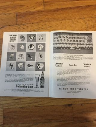OCT 28 1962 YORK GIANTS vs WASHINGTON REDSKINS OFFICIAL GAME PROGRAM 3