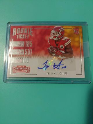 2016 Playoff Contenders Tyreek Hill Rc Auto 296.  Rookie Ticket