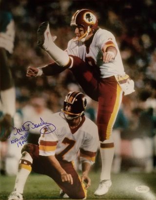Washington Redskins,  Mark Moseley Signed 11x14 Photo Inscribed W/jsa