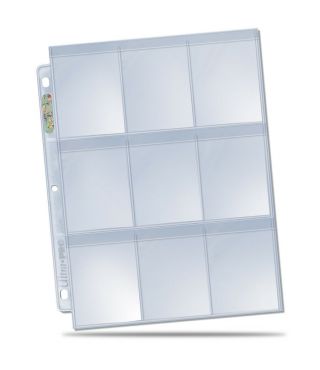 10 X Ultra Pro 9 - Pocket Platinum Secure Binder Album Folder Pages Card Standard