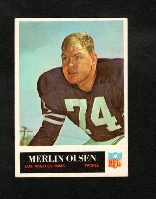 Merlin Olsen 1965 Philadelphia Card 94 Los Angeles Rams Ex,