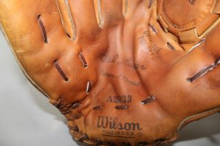 Vintage 1960 ' s Wilson A2033 Hal Lanier Personal Model USA made baseball glove 2