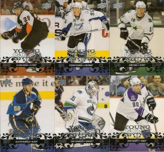 2008/09 Upper Deck Series 1 & 2 Complete Set Of 500 Cards With Young Gun Rookies