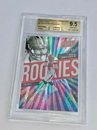 2018 Panini National Convention Baker Mayfield Variations Rc /399 Bgs 9.  5 Gem