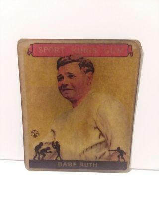 1933 Goudey Sport Kings Gum Babe Ruth Card