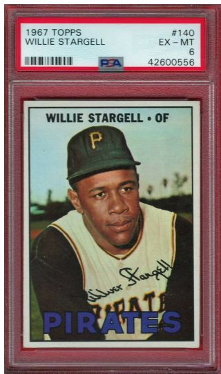 1967 Topps Willie Stargell 140 Psa Grade 6 Ex - Mt Cond.  " Wow "