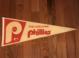 Vintage Philadelphia Phillies Mlb Baseball Full Size Pennant Collectible (p2
