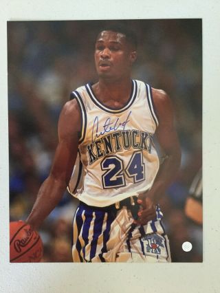 Signature Rookies Kentucky Wildcats Antoine Walker 8x10 Autographed Photo No