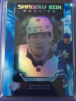 2018 - 19 Upper Deck Spx Hockey Andreas Johnsson Shadow Box Rookie Number 210/298