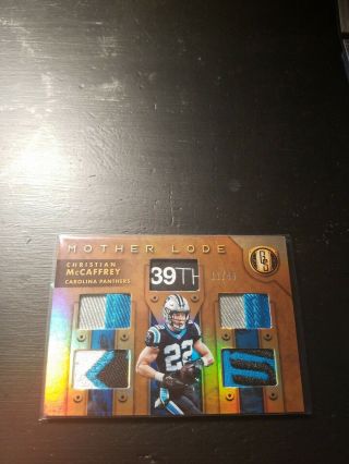 2019 Gold Standard Christian Mccaffrey Mother Lode /49 3 Color Patch And Tag